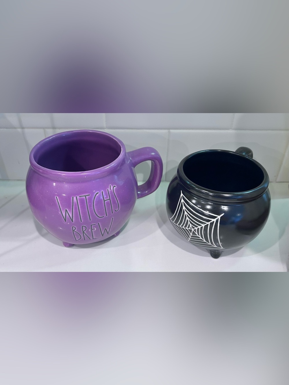 NWT Rae Dunn & Sprtiz Halloween Cauldron Shaped Mug Set